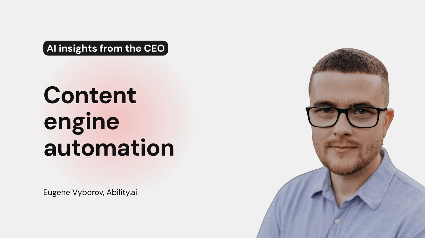 Content engine automation