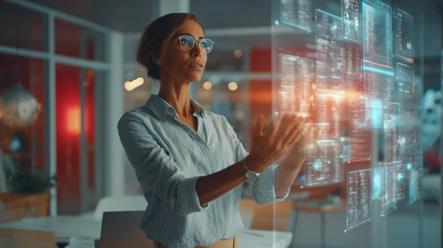 Operations leader reviewing a structured diagram of AI marketing agents — showing specialized agent roles, skill modules, and central routing logic for an autonomous marketing operations team